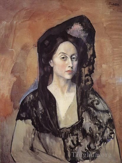 巴勃罗·毕加索 当代各类绘画作品 -  《贝内黛塔夫人肖像运河,1905》