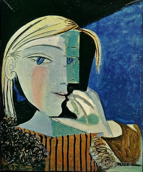 巴勃罗·毕加索 当代各类绘画作品 -  《玛丽·特蕾莎肖像,4,1937》