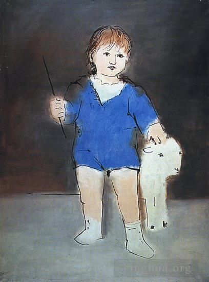 巴勃罗·毕加索 当代各类绘画作品 -  《保罗肖像,1922》
