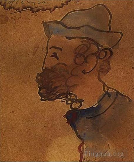 巴勃罗·毕加索 当代各类绘画作品 -  《拉蒙·皮索肖像,1897》