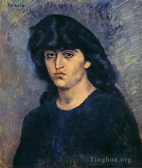 巴勃罗·毕加索 当代各类绘画作品 -  《苏珊·布洛赫肖像,1904》