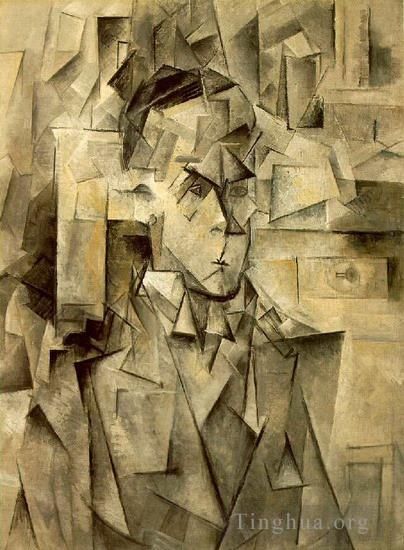 巴勃罗·毕加索 当代各类绘画作品 -  《威廉·伍德肖像,1910》