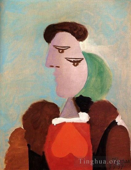 巴勃罗·毕加索 当代各类绘画作品 -  《女性肖像,1937,2》