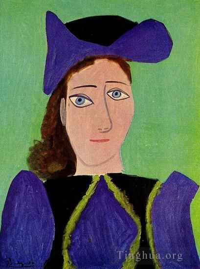 巴勃罗·毕加索 当代各类绘画作品 -  《奥尔加女士肖像,1920》