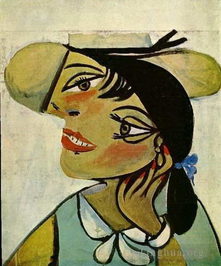 巴勃罗·毕加索 当代各类绘画作品 -  《奥尔加,(Olga),的女性肖像,1923》
