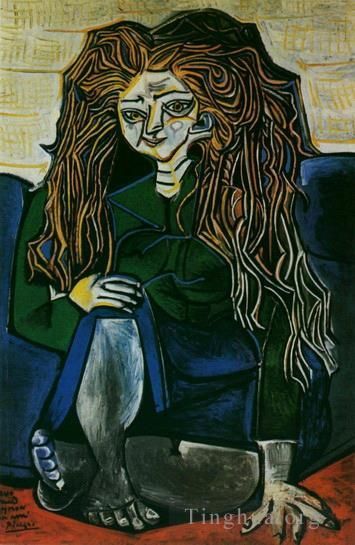 巴勃罗·毕加索 当代各类绘画作品 -  《Helene,Parmelin,夫人的肖像,1951》