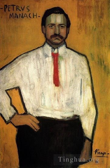 巴勃罗·毕加索 当代各类绘画作品 -  《马纳赫神父肖像,1901》