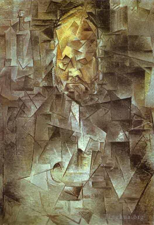 巴勃罗·毕加索 当代各类绘画作品 -  《安布鲁瓦斯·沃拉德肖像,1910》