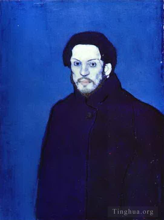 巴勃罗·毕加索 当代各类绘画作品 -  《蓝色时期的自画像,1901》