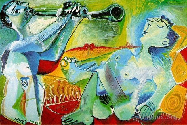巴勃罗·毕加索 当代各类绘画作品 -  《奥巴德小夜曲,1965》