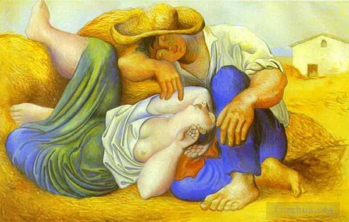 巴勃罗·毕加索 当代各类绘画作品 -  《沉睡的农民,1919》