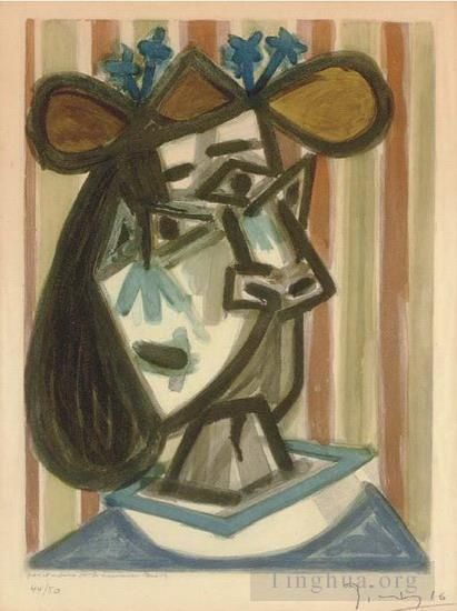 巴勃罗·毕加索 当代各类绘画作品 -  《太特,1928》