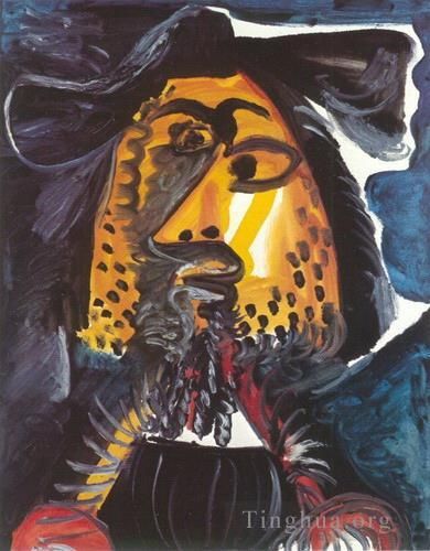 巴勃罗·毕加索 当代各类绘画作品 -  《男人之言,94,1971》