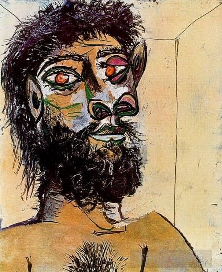 巴勃罗·毕加索 当代各类绘画作品 -  《男人与人的彼岸,1956》