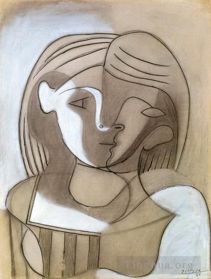 巴勃罗·毕加索 当代各类绘画作品 -  《女人的脸,1928》