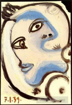 当代绘画 - 《女人的脸,5,1939》