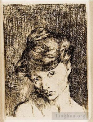 当代绘画 - 《玛德琳女士的头像,1905》
