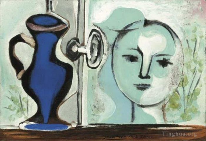 巴勃罗·毕加索 当代各类绘画作品 -  《Tete,devant,la,fenetre,1937》