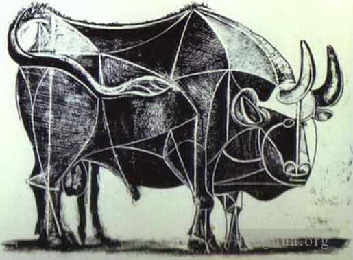 巴勃罗·毕加索 当代各类绘画作品 -  《公牛国,IV,1945》