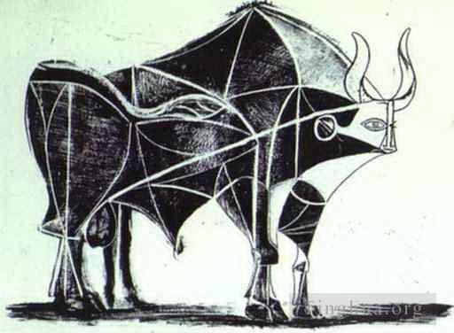 巴勃罗·毕加索 当代各类绘画作品 -  《公牛州,V,1945》