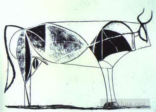 巴勃罗·毕加索 当代各类绘画作品 -  《公牛国,VII,1945》