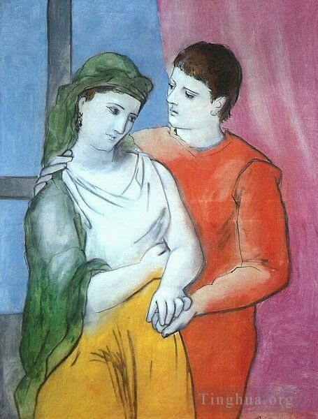 巴勃罗·毕加索 当代各类绘画作品 -  《恋人,1923》