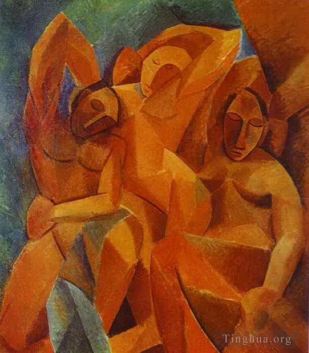 巴勃罗·毕加索 当代各类绘画作品 -  《三个女人,1908》