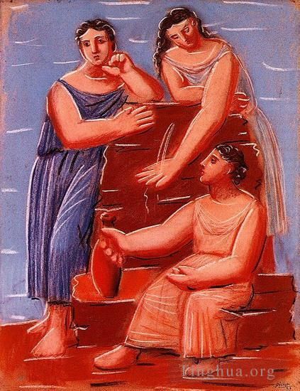巴勃罗·毕加索 当代各类绘画作品 -  《《三女神》,6,1921》