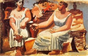 巴勃罗·毕加索的当代艺术作品《《三女神》,8,1921》