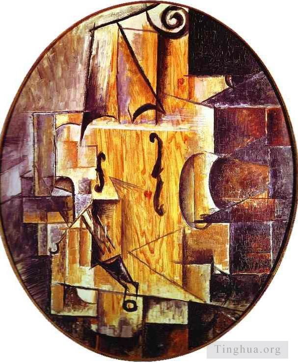 巴勃罗·毕加索 当代各类绘画作品 -  《小提琴,1912》