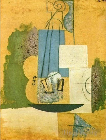 巴勃罗·毕加索 当代各类绘画作品 -  《小提琴1913》