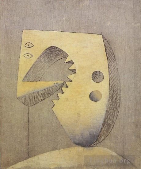 巴勃罗·毕加索 当代各类绘画作品 -  《面貌,1926》