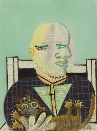 巴勃罗·毕加索 当代各类绘画作品 -  《沃拉德和儿子的聊天记录,1960》