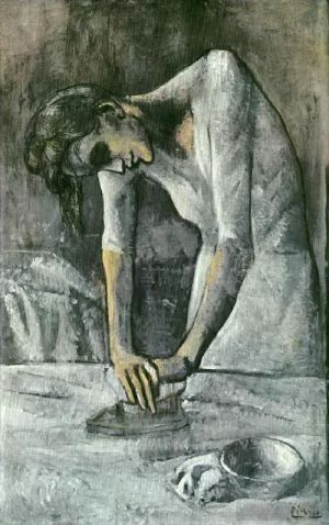 巴勃罗·毕加索的当代艺术作品《女人熨烫,1904》