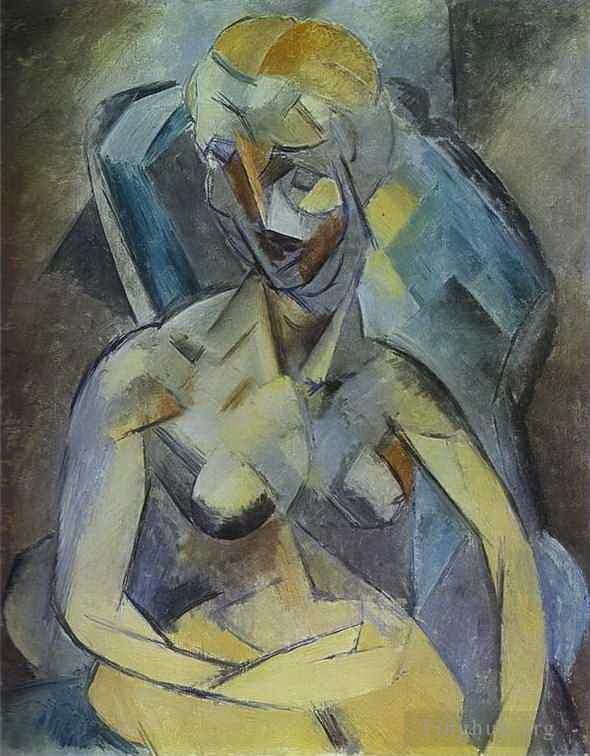 巴勃罗·毕加索 当代各类绘画作品 -  《年轻女子,1909》