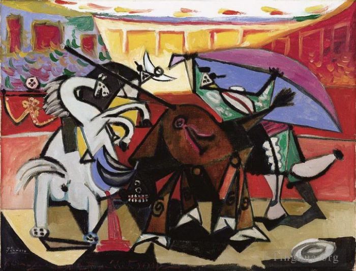 巴勃罗·毕加索 当代各类绘画作品 -  《金牛座课程,1934》