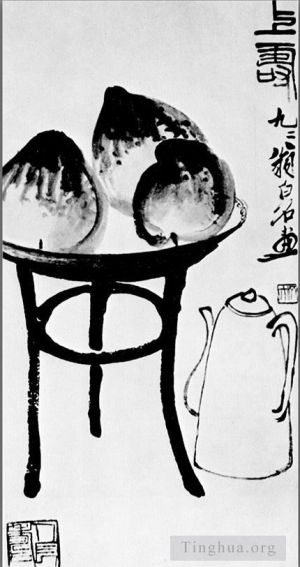 齐白石的当代艺术作品《寿桃》