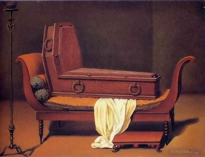 雷内·马格利特 当代油画作品 -  《大卫·雷卡米尔夫人透视图,1949》