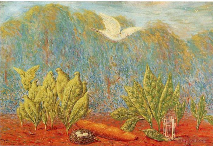 雷内·马格利特 当代油画作品 -  《1944年的空地》