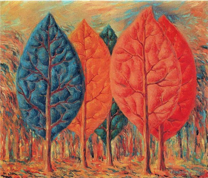 雷内·马格利特 当代油画作品 -  《1943年的火灾》