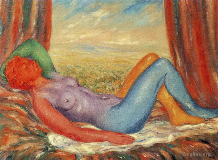 雷内·马格利特 当代油画作品 -  《丰收,1943》