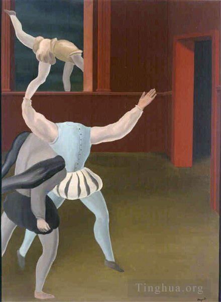 雷内·马格利特 当代各类绘画作品 -  《中世纪的恐慌,1927》