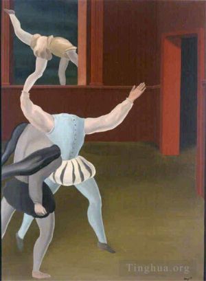 雷内·马格利特的当代艺术作品《中世纪的恐慌,1927》