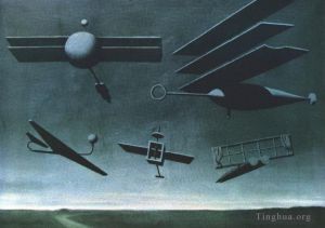 雷内·马格利特的当代艺术作品《黑旗,1937》