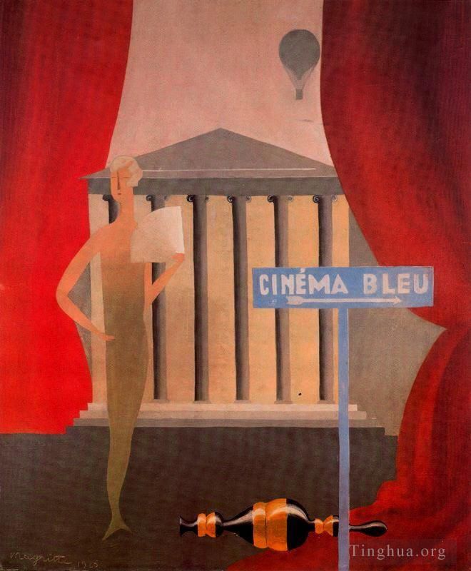 雷内·马格利特 当代各类绘画作品 -  《蓝色电影院1925》