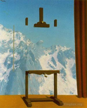雷内·马格利特的当代艺术作品《山峰的呼唤,1943》