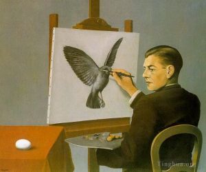 雷内·马格利特的当代艺术作品《千里眼自画像,1936》