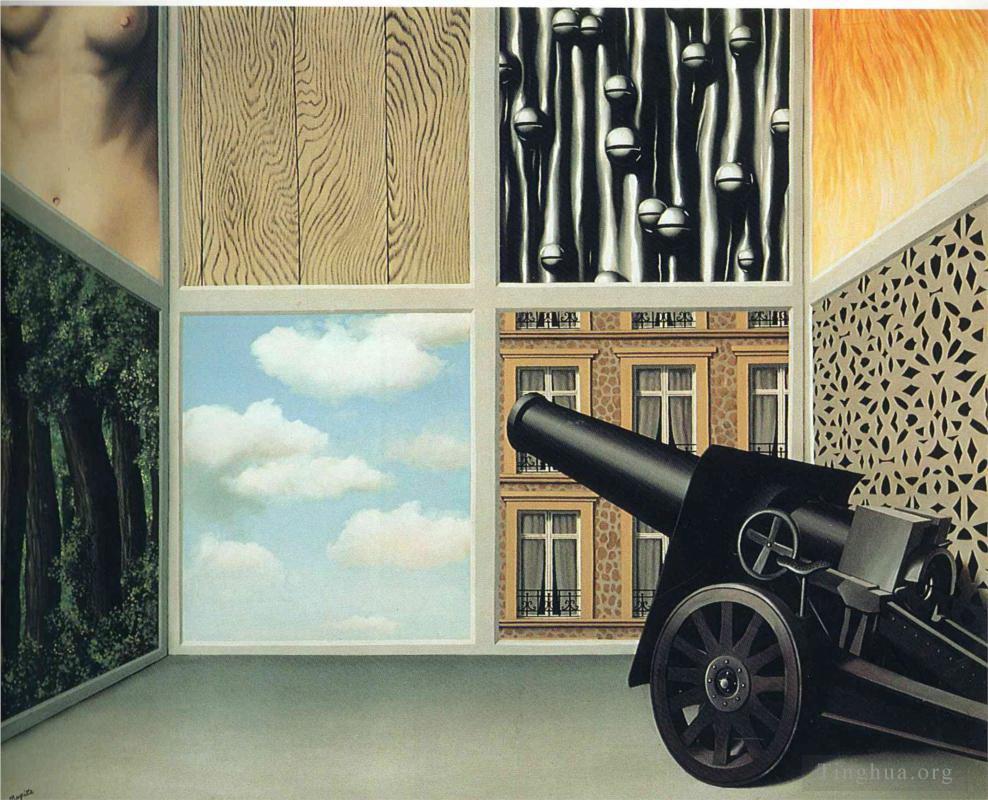 雷内·马格利特作品《1930年在自由的门槛上》