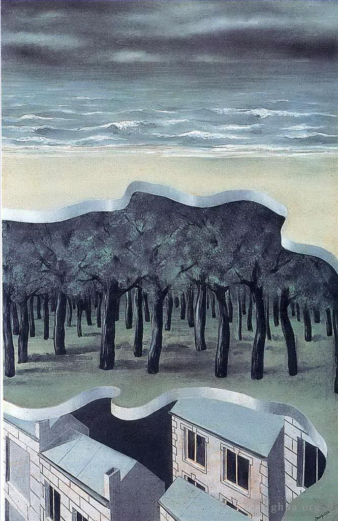 雷内·马格利特 当代各类绘画作品 -  《流行全景,1926》