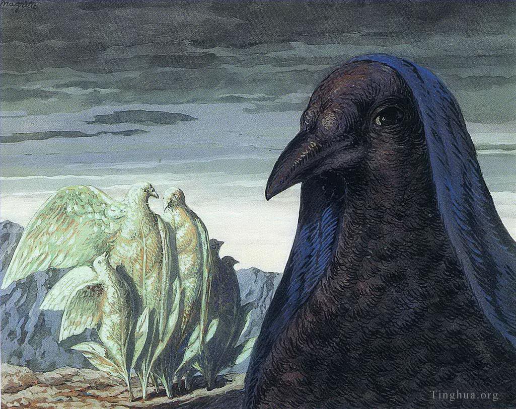 雷内·马格利特作品《白马王子,1941》